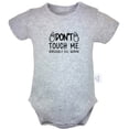 thumbnail image 1 of Don't Touch Me Seriously Ew Germs Funny Rompers For Babies, Newborn Baby Unisex Bodysuits, Infant Jumpsuits, Toddler 0-24 Months Kids One-Piece Oufits (Gray, 0-6 Months), 1 of 4