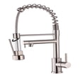 thumbnail image 1 of Touch On Single Handle Kitchen Faucet with Pull Down Sprayer 2 Function Stainless Steel Spring Neck Brushed Nickel for Residential Commercial RV Bar Single Hole Installation, 1 of 7