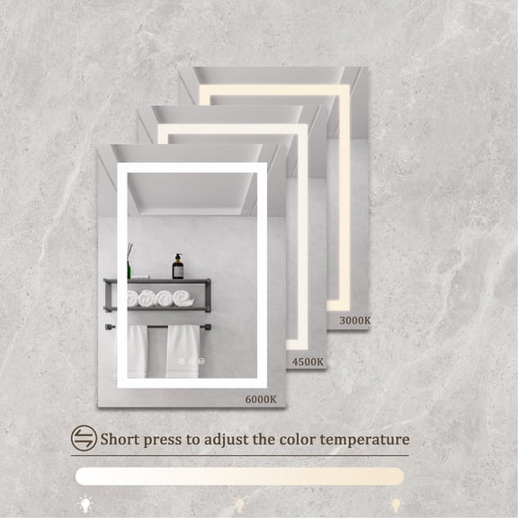 Touch Switch, 3000K - 6000K Color Temperature - Create Bathroom Ambiance