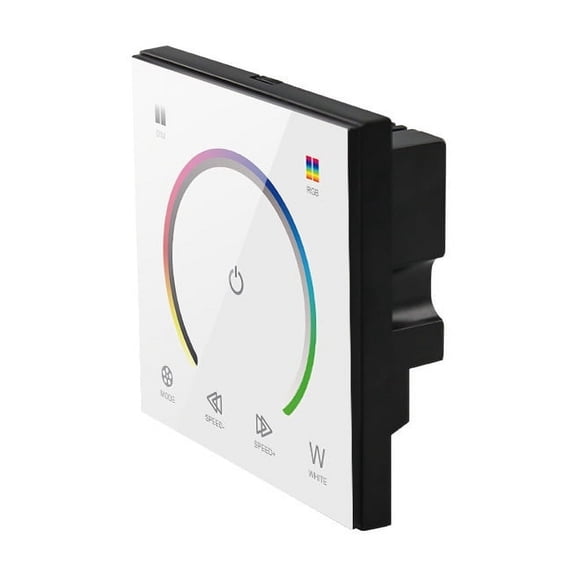 Touch Switch Tempered Glass Panel Wall Mounted Switch Led Strip Light Dimmer Controller for DC12-24V RGB Tape Lights