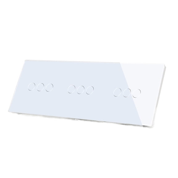 Touch Switch Wall Light Switch 9Gang 1Way Dark Backlight Glass Panel Waterproof Dark Backlight Sensor Switch 300/gang ,Easy to Installation