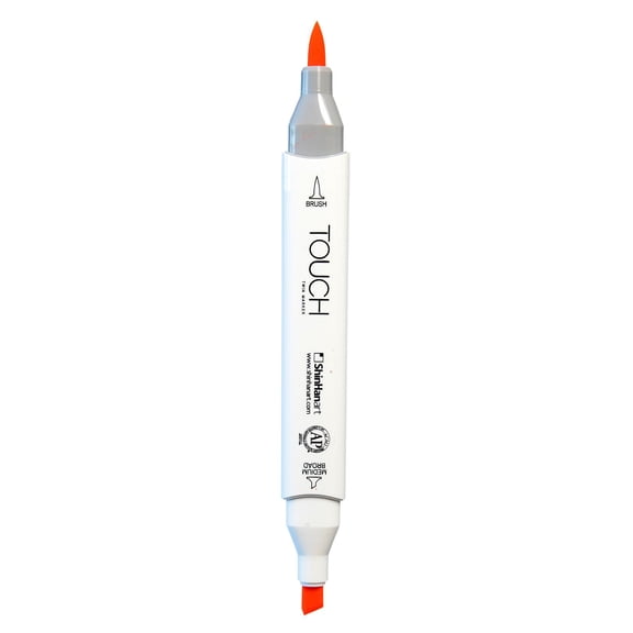 Touch Twin Brush Markers fluorescent orange, F122 (pack of 3)