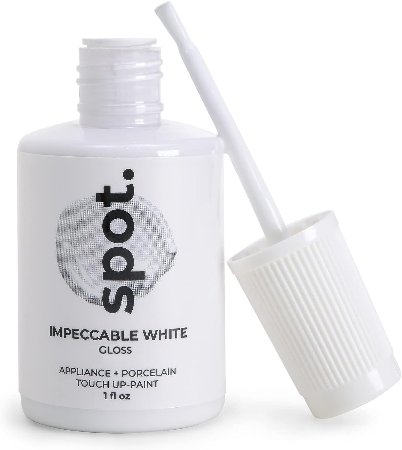 Touch Up Paint for Appliance, Porcelain, Sinks, Bathtubs, Appliances, Metal Surfaces, Tiles, Ceramics, and Fiberglass, White Gloss , 1 Fl Oz by spot.