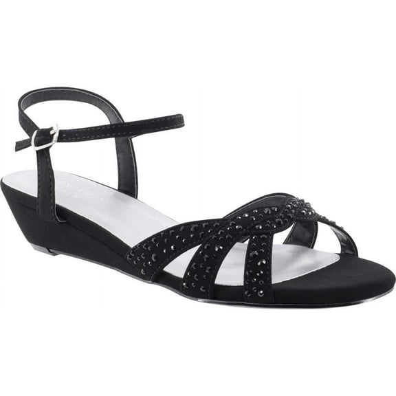 Touch Ups Women's Lena Wedge Sandal 7.5 Black