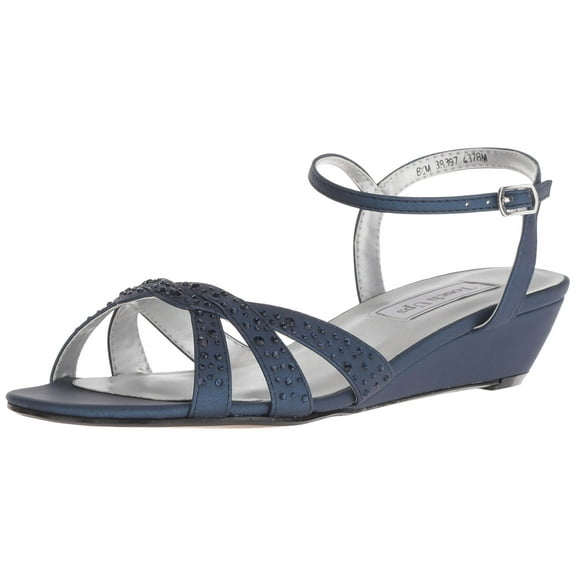 Touch Ups Lena Womens' Wedge Sandals, Navy, 10.5