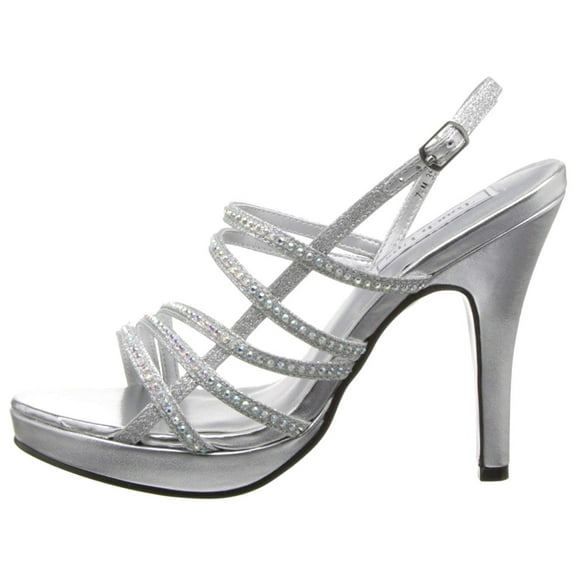 Touch Ups Women's Julie Platform Sandal, Silver Metallic, Size 10.5
