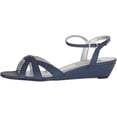 thumbnail image 1 of Touch Ups Women's Lena Wedge Sandal, Navy, Size 9.5, 1 of 5