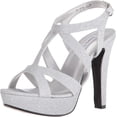 thumbnail image 1 of touch ups women's queenie platform dress sandal, silver, 5.5 m us, 1 of 8
