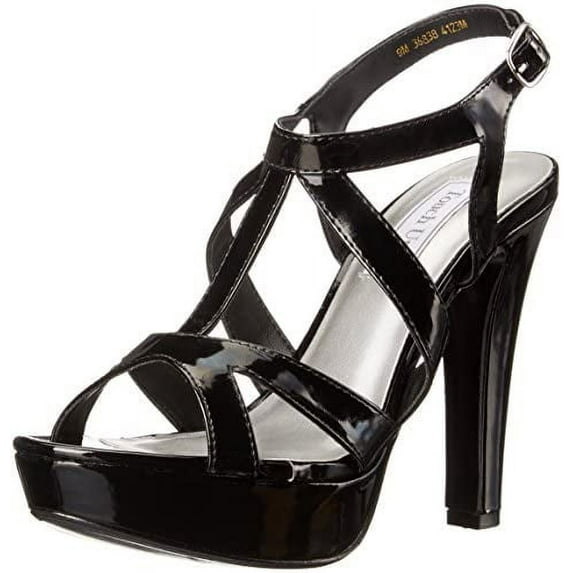 touch ups womens queenie black patent 8.5 m