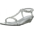 thumbnail image 1 of Touch Ups Womens Jazz Rhinestones Evening Wedge Sandals Silver 10 Medium (B,M), 1 of 8