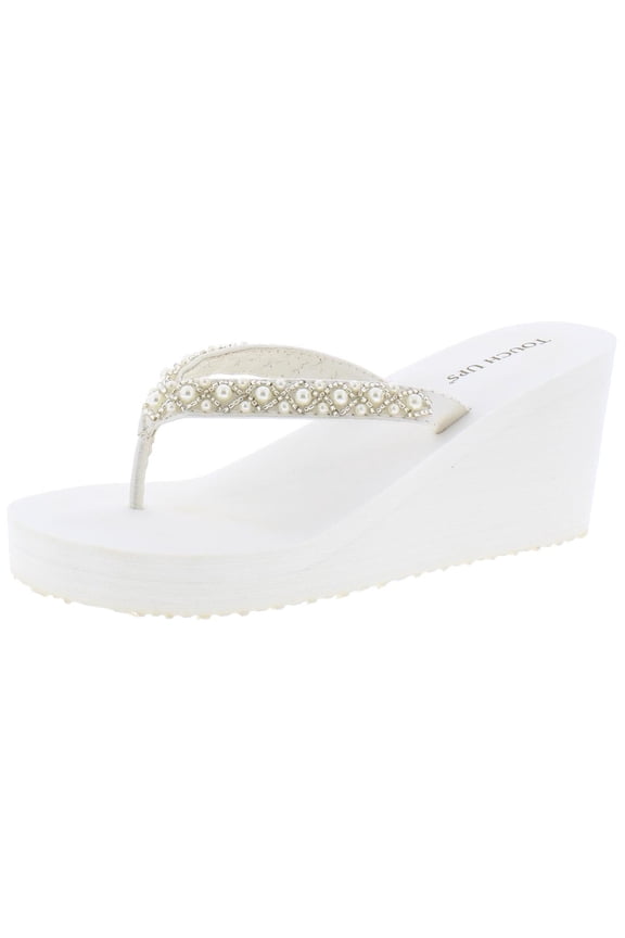 women's shelly white satin sandal 9 m