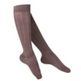 thumbnail image 1 of Touch Women's Knee High Compression Socks, 15-20 mmHg, Brown Rib Pattern, Large, 1 of 3