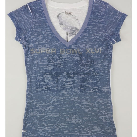 Touch Womens Super Bowl XLVI Graphic T-Shirt, Blue, Small