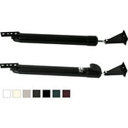 Touch 'n Hold Smooth Dual Door Closer System (Black) – Heavy-Duty - Touch-Button Hold Open Feature & Smooth Closing Motion - Storm & Security Door (Medium/Heavy Weight). New Door/Replace Old Unit