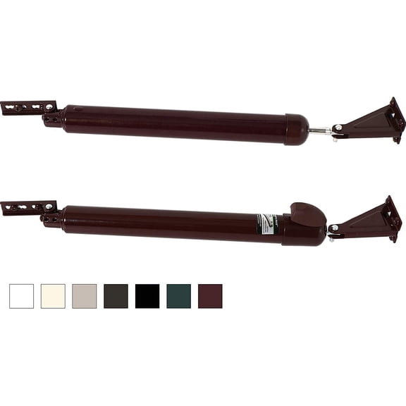 Touch 'n Hold Smooth Dual Door Closer System (Cranberry)  Heavy-Duty - Touch-Button Open Feature & Closing Motion Storm Security (Medium/Heavy Weight). New Door/Replace Old Unit