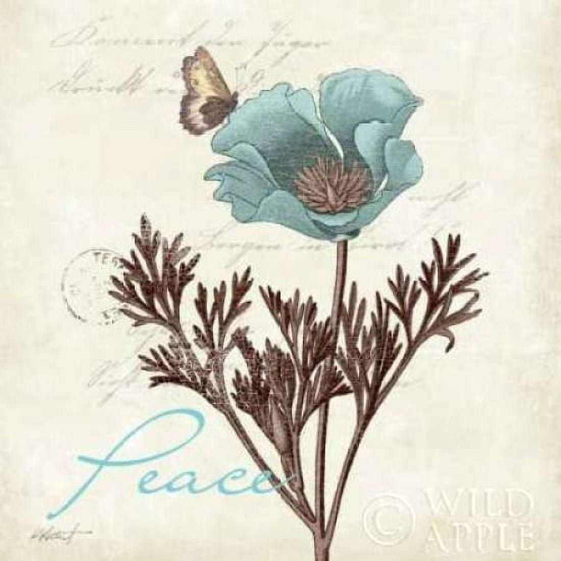 Touch of Blue I - Peace Canvas Art - Katie Pertiet (24 x 24)