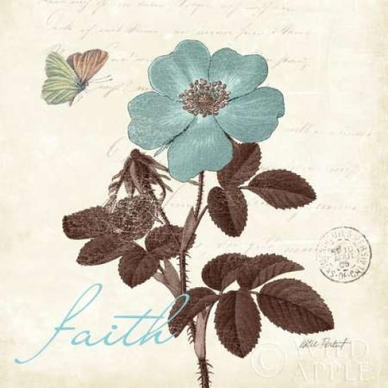 Touch of Blue II - Faith Canvas Art - Katie Pertiet (24 x 24)