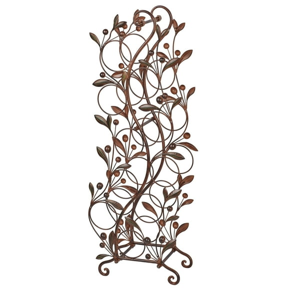 Touch of Class Catalonia Floor Wine Rack Brown - Made of Metal - Painted by Hand