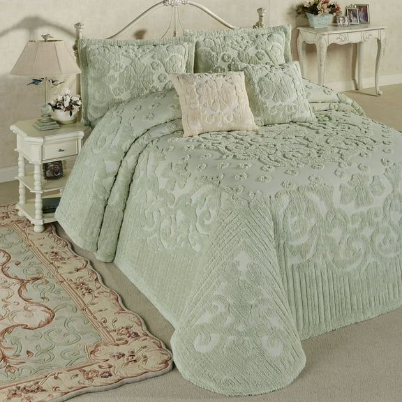 Touch of Class Laurent Grande Bedspread Set Pale Green Bedspread Set Cal King