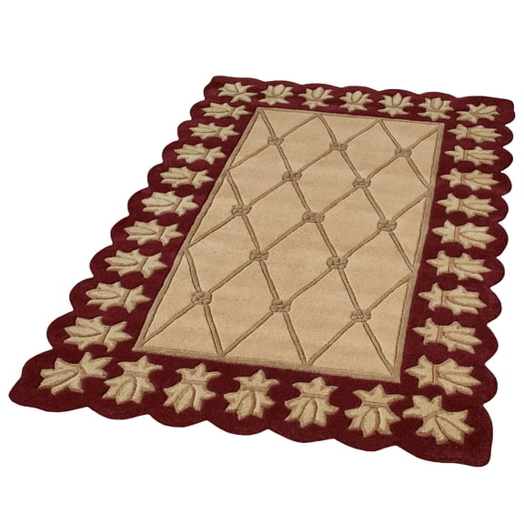 Touch of Class Roman Empire II Rectangle Rug Gold and Burgundy 42 x 66 Inches