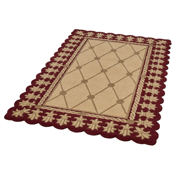 Touch of Class Roman Empire II Rectangle Rug Gold and Burgundy 63 x 99 Inches