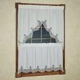 thumbnail image 1 of Touch of Class White Lace Rod Pocket Swag Valance and Tier Curtains Set, 56 x 24 in (2 Panels), 1 of 1