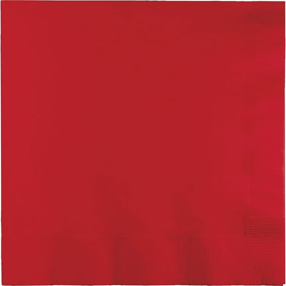 Touch of Color 3 Ply Dinner Napkins Classic Red 25/Pack 591031B