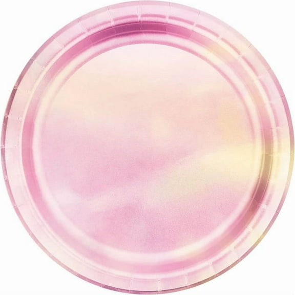 Touch of Color - 9 Premium Strength Dinner Plates - Pink Iridescent (8ct)