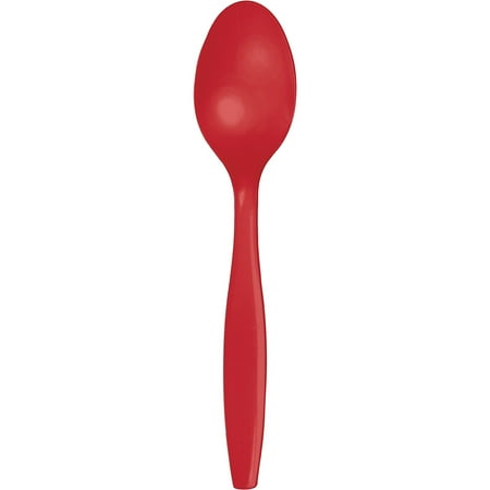 Touch of Color Classic Red Plastic Spoons 24 Pack 10553
