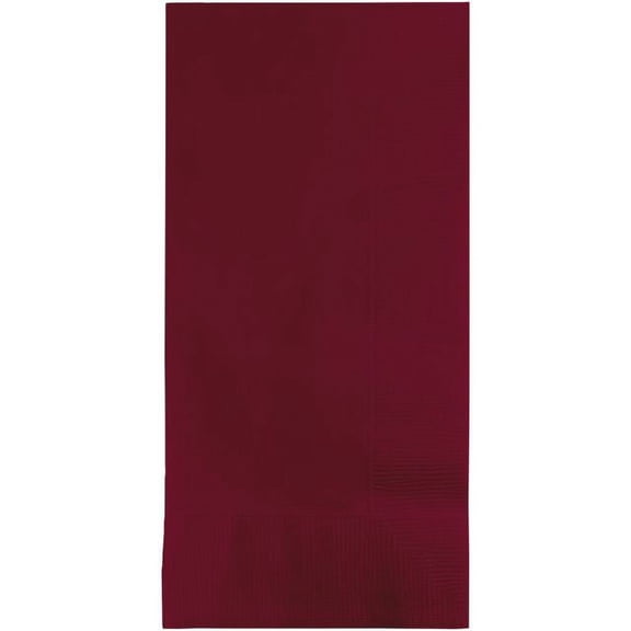 Touch of Color Dinner Napkins, 2-Ply, 1/8 Fold, Burgundy, 50 Ct