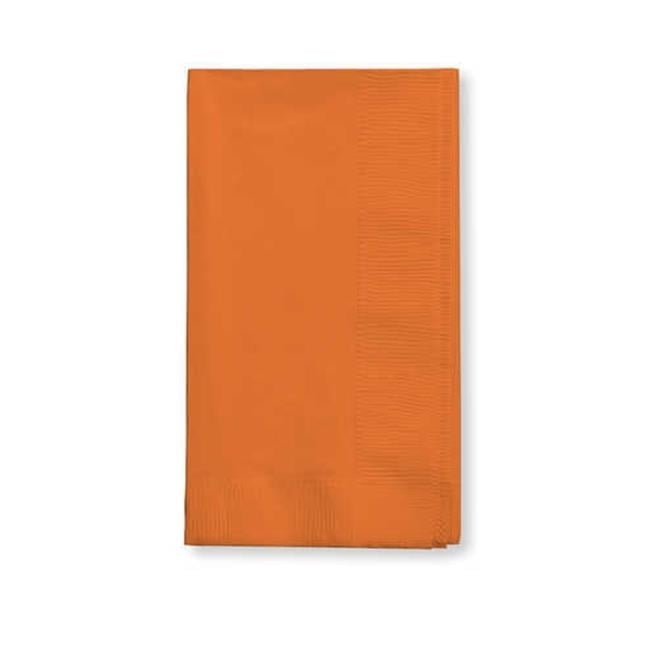 Bright Sunkissed Orange Paper Napkins – 50 Count, Perfect For Parties & Gatherings