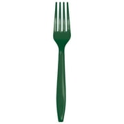 Touch of Color Hunter Green Plastic Forks, 24-Pack
