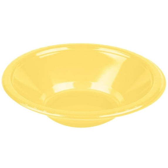 Touch of Color Plastic Bowl, 12 Oz, Mimosa, 20 Ct
