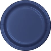Navy Blue Plastic Dessert Plates 7"