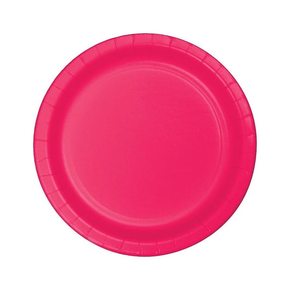 Touch of Color Red Circular 7" Paper Party Plates, 24 Count
