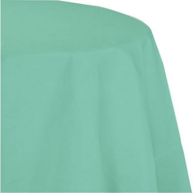 Creative Converting Hunter Green Tablecover - 82 Inch Octy-Round Waterproof Tablecloth