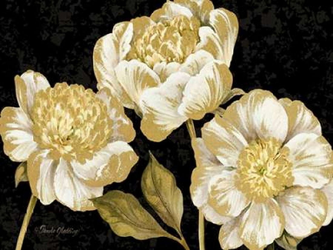 Touch of Gold Landscape on Black Canvas Art - Pamela Gladding (22 x 28)