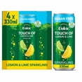 thumbnail image 1 of Touch of Lemon & Lime Sparkling Sugar Free Flavoured Water by Volvic 4 x 330ml, British Import (Pack of 2), 1 of 5
