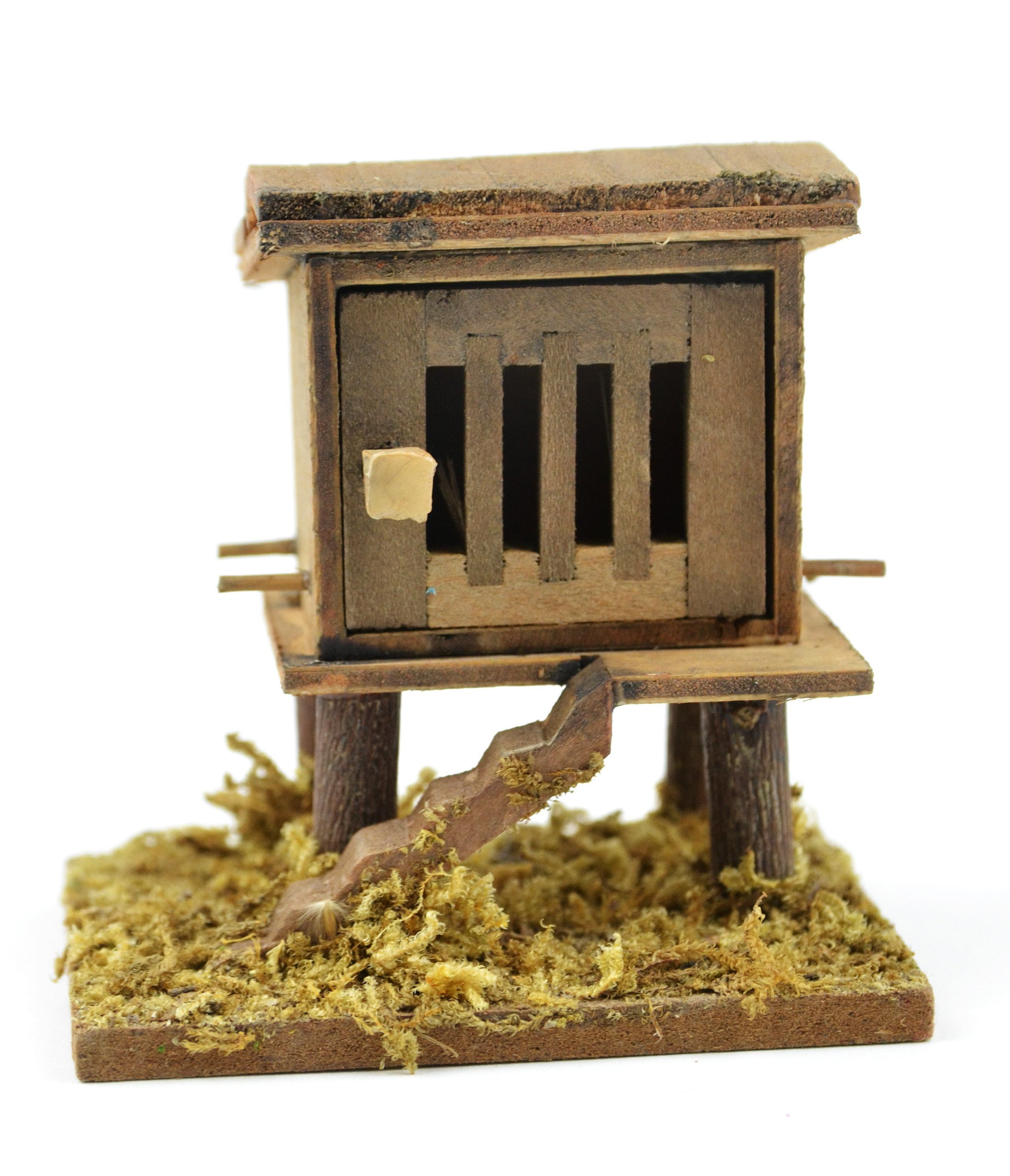 Touch of Nature Mini Fairy Garden Chicken Coop, 2.8 by 1.9-Inch, Wood