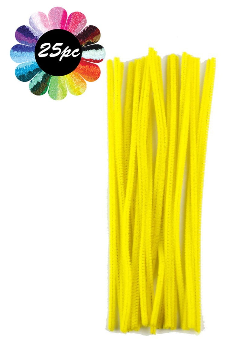 EXTRIC Pipe Cleaners- 100pc. Pipe Cleaner Yellow Pipe Cleaners-Chenille Stems, Pipe Cleaners Craft, Fuzzy Sticks Great Craft Supplies DIY Art & Craft