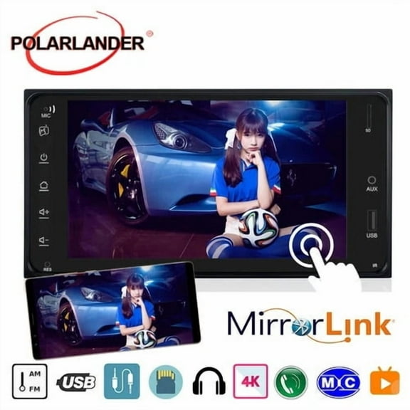 Touch screen 7 '' 2 Din Mirror Link USB card Car Radio Car MP5 Player Bluetooth  remote control Double Din Car Stereo Car Audio