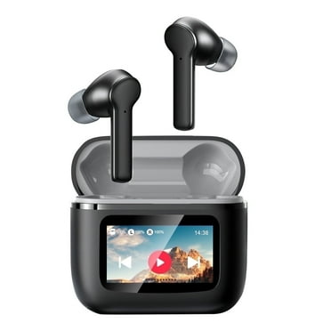 Wireless Earbuds, Bluetooth 5.3 Headphones Bass Stereo,Touch screen Earbuds with Noise Canceling Mic LED Display, IP8 Waterproof in Ear Earphones, 48H Playtime for Laptop Pad Phones Sports Workout