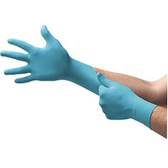 TouchNTuff Nitrile Exam Gloves - Powder-Free - Blue - Small - 100 Pack - Chemical Resistant
