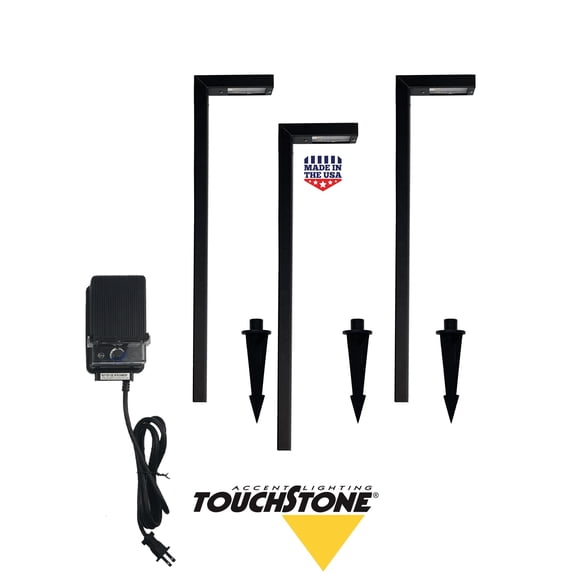 Touchstone Riser Kit TouchStone Walkway Landscape Lights LOO Series Contemporary 3 Pack Kit ...