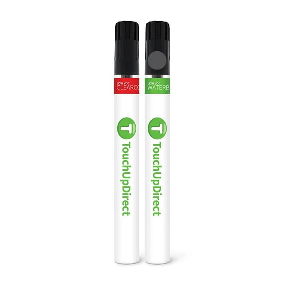 TouchUpDirect 42A Meteor Gray Pearl Compatible with Mazda Exact Match Touch Up Paint Brush - Essential Kit
