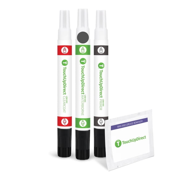 TouchUpDirect 42A Meteor Gray Pearl Compatible With Mazda Exact Match Touch Up Paint Combo - Preferred Kit