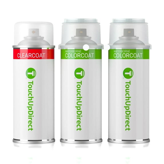 TouchUpDirect LS9R/2Y Glacier White Metallic for Audi Exact Match Touch Up Paint Aerosol - Essential Kit