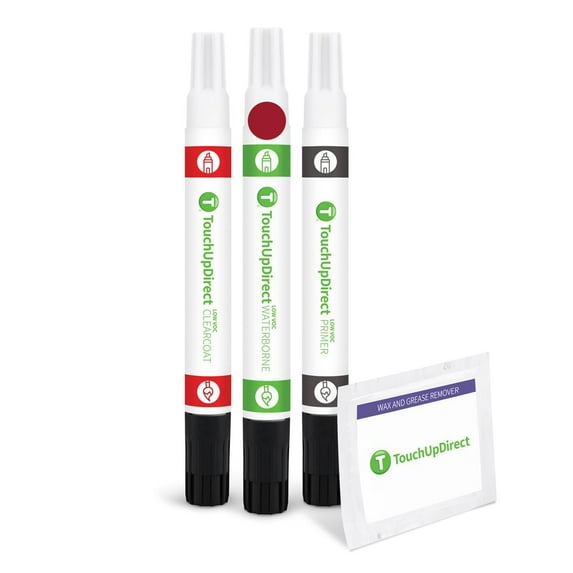 TouchUpDirect PRP/JRP Deep Cherry Red Crystal Pearl Compatible With Jeep Exact Match Touch Up Paint Combo - Preferred Kit