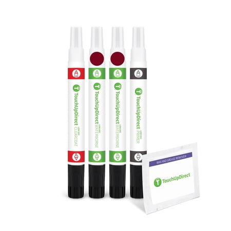 TouchUpDirect PRV/NRV Velvet Red Pearl Tricoat Compatible With Chrysler Exact Match Touch Up Paint Combo - Preferred Package