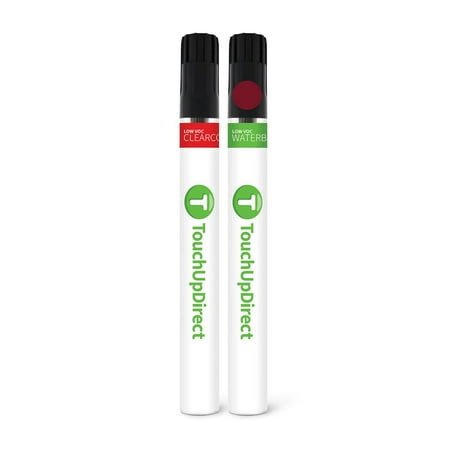 TouchUpDirect R-548P Basque Red Pearl II for Honda Exact Match Touch Up Paint Brush - Essential Kit